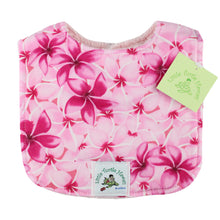 Load image into Gallery viewer, Hawaiian Baby Bib: Melia Plumeria Pink