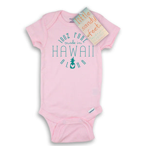 "100% Pure Aloha, Made in Hawaii" Onesie: Pink