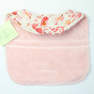 2-Piece Gift Set: Bib + Burp Cloth: Seashore Pink