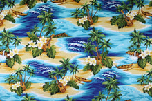 Load image into Gallery viewer, Fabric By the Yard, Hawaiian Print: Ocean Mele Aqua