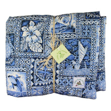 Load image into Gallery viewer, Hawaiian Print Baby Comforter: Ocean Blue Tapa