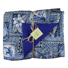 Load image into Gallery viewer, Made to Order, Coordinating Hawaiian Baby Gifts: Ocean Blue Tapa
