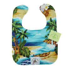 Load image into Gallery viewer, 3-Piece Gift Set: Bib + Burp Cloth + Baby Blanket: Ocean Mele Aqua