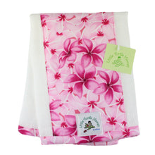 Load image into Gallery viewer, Hawaiian Baby Burp Cloth: Melia Plumeria Pink