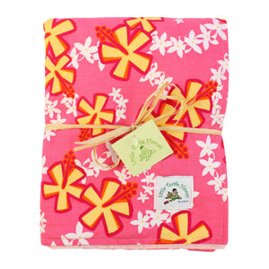 Hawaiian Baby Blanket: Lei Aloha Pink