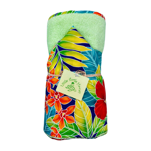 Hawaiian Baby Hooded Bath Towel: Ho'omaluhia Lime