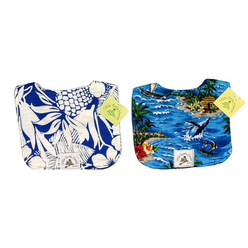2-Piece Gift Set: Bibs: Lahaina Blue