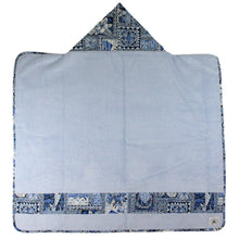 Load image into Gallery viewer, 3-Piece Gift Set: Bib + Burp Cloth + Hooded Towel: Ocean Blue Tapa