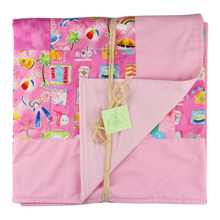 Load image into Gallery viewer, Hawaiian Baby &amp; Toddler Patchwork Blanket: Ekahi Pineapple Patch Pink