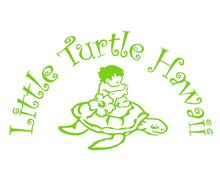Load image into Gallery viewer, Hawaiian Baby Bib: Little Turtle Aqua