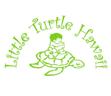 Load image into Gallery viewer, Hawaiian Print Toddler Comforter: Little Turtle Aqua