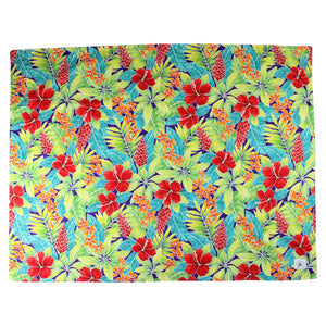 3-Piece Gift Set: Burp Cloth + Baby Blanket + Hooded Towel: Ho'omaluhia Lime Green