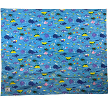 Load image into Gallery viewer, 2-Piece Gift Set: Baby Blanket + Bib: Water Babies Blue