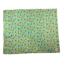 Load image into Gallery viewer, 4-Piece Gift Set: Bib + Burp Cloth + Baby Blanket + Hooded Towel: Fish Tales Green