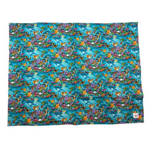 Load image into Gallery viewer, 3-Piece Gift Set: Bib + Burp Cloth + Baby Blanket: Ocean Reef Dreams Aqua