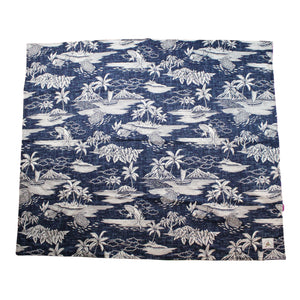 Hawaiian Baby Blanket: Ikaika Dark Blue