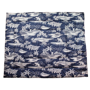 Hawaiian Print Baby Comforter: Ikaika Dark Blue