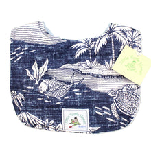 Load image into Gallery viewer, Hawaiian Baby Bib: Ikaika Dark Blue