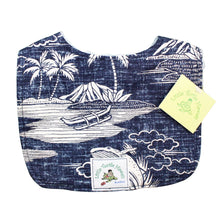 Load image into Gallery viewer, Hawaiian Baby Bib: Ikaika Dark Blue