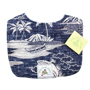 Hawaiian Baby Bib: Ikaika Dark Blue