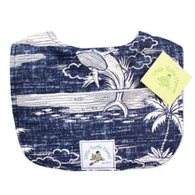 Load image into Gallery viewer, 3-Piece Gift Set: Bib + Burp Cloth + Hooded Towel: Ikaika Blue