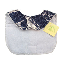 Load image into Gallery viewer, 3-Piece Gift Set: Bib + Burp Cloth + Hooded Towel: Ikaika Blue