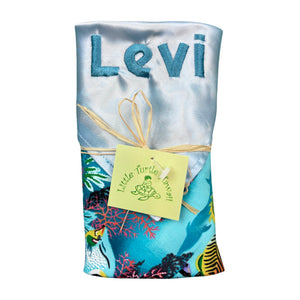Personalized, Made to Order, Coordinating Hawaiian Baby Gifts: Ocean Dreams Turquoise