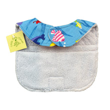 Load image into Gallery viewer, 2-Piece Gift Set: Baby Blanket + Bib: Water Babies Blue