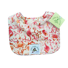 Load image into Gallery viewer, 3-Piece Gift Set: Bib + Burp Cloth + Baby Blanket: Seashore Pink