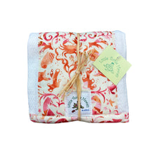 Load image into Gallery viewer, 3-Piece Gift Set: Bib + Burp Cloth + Baby Blanket: Seashore Pink