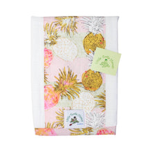 Load image into Gallery viewer, 2-Piece Gift Set: Bib + Burp Cloth: Pineapple Pink