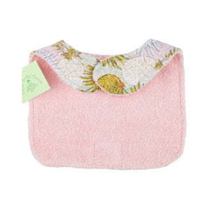 2-Piece Gift Set: Bib + Burp Cloth: Pineapple Pink