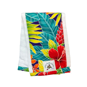 2-Piece Gift Set: Bib + Burp Cloth: Ho'omaluhia Multi