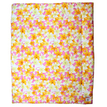 Load image into Gallery viewer, Hawaiian Print Baby Comforter: Lei Aloha Pink and Yellow