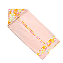 Load image into Gallery viewer, 4-Piece Gift Set: Bib + Burp Cloth + Baby Blanket + Hooded Towel: Lei Aloha Pink and Yellow