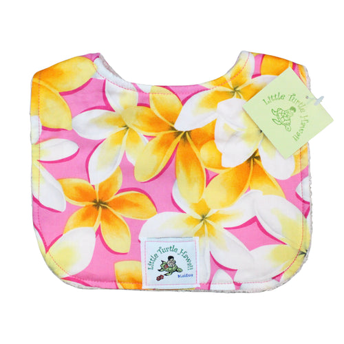Hawaiian Baby Bib: Lei Aloha Pink and Yellow