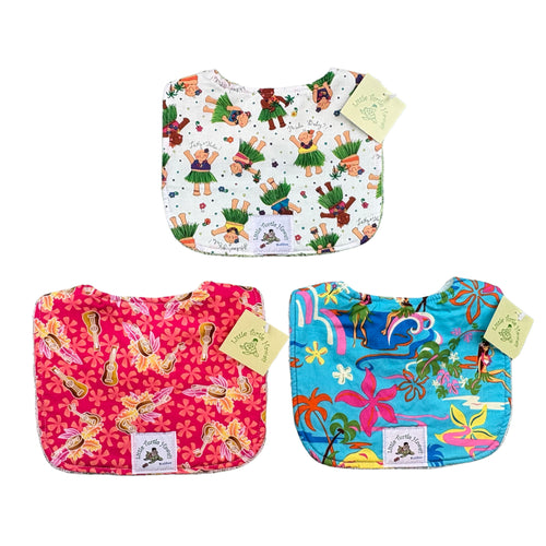 3-Piece Gift Set: Bib Assortment: Hula Honeys Multi