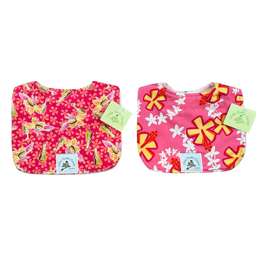 2-Piece Gift Set: Bibs: Little Aloha Pink