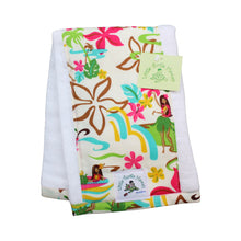 Load image into Gallery viewer, 2-Piece Gift Set: Bib + Burp Cloth: Hula Honey&#39;s Cream