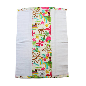 2-Piece Gift Set: Bib + Burp Cloth: Hula Honey's Cream