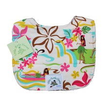 Load image into Gallery viewer, 2-Piece Gift Set: Bib + Burp Cloth: Hula Honey&#39;s Cream