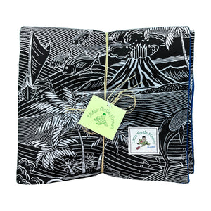 2-Piece Gift Set: Bib + Baby Blanket: Kawika Black and Slate