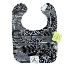 Load image into Gallery viewer, 2-Piece Gift Set: Bib + Baby Blanket: Kawika Black and Slate