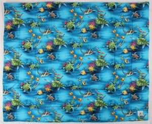 Hawaiian Print Baby Comforter: Honu Dreams Turquoise