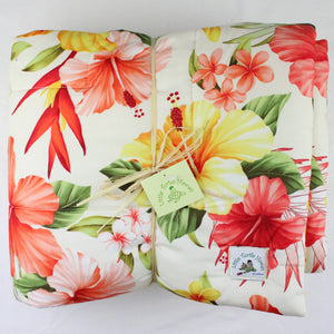 Hawaiian Print Baby Comforter: Hauoli Yellow