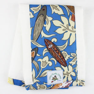 Hawaiian Baby Burp Cloth: Surfer Boy Blue