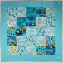 Load image into Gallery viewer, Hawaiian Baby and Toddler Patchwork Blanket: Elua Aqua Patchwork