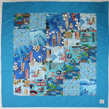 Load image into Gallery viewer, Hawaiian Baby and Toddler Patchwork Blanket: Ekahi Turquoise Ocean Dreams Patchwork