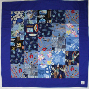 Hawaiian Baby and Toddler Patchwork Blanket: Ekahi Royal Blue Patchwork