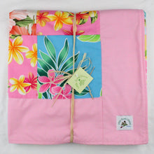 Load image into Gallery viewer, Hawaiian Baby and Toddler Blanket, Patchwork Blanket, Made in Hawaii, Hawaiian Baby Shower Gift:  Ekahi Pink Hanalei Patchwork